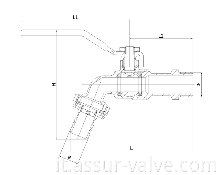 Prezzo di fabbrica AB AB Brass Garden Garden Tap Acqua Calco